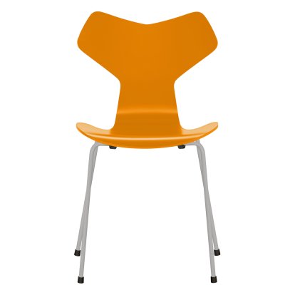Chaise Grand Prix, Laqué, Jaune brûlé, Nine grey