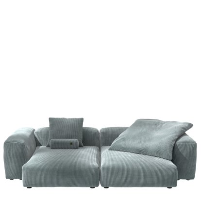 Vetsak Sofa Set 2, XL, Cord velours - Menthe, Avec coussin