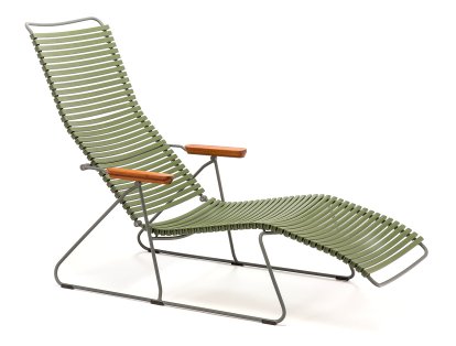 Chaise longue Click, Vert olive