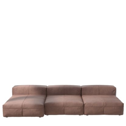 Vetsak Sofa Set 4, Cuir - Pierre, Sans coussin