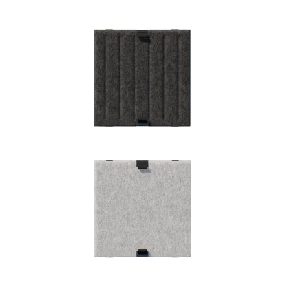 USM Haller Soft Panel Duo pour étagère USM, 35 cm x 35 cm, Gris foncé / Gris