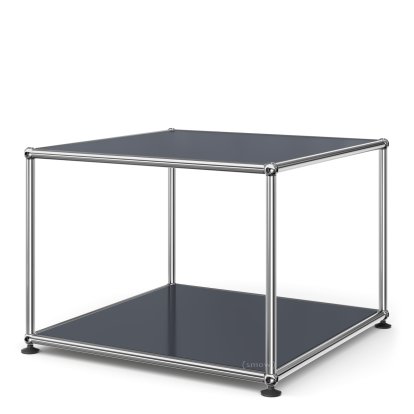 Table d'appoint 50 USM Haller, Panneaux inférieur et supérieur en métal, Anthracite RAL 7016