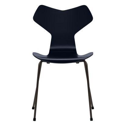 Chaise Grand Prix, Laqué, Bleu nuit, Noir