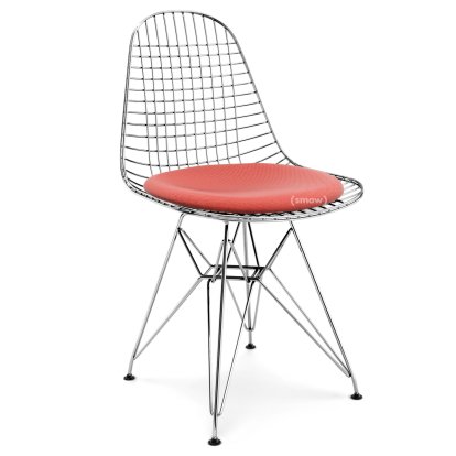 Coussin pour Wire Chair (DKR/DKX/DKW/DKL/LKR), Coussin d'assise, Hopsak, Rouge coquelicot / ivoire