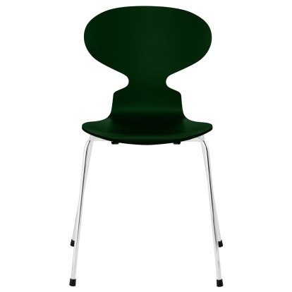 Chaise Fourmi (Ant), Laqué, Evergreen, Chromé