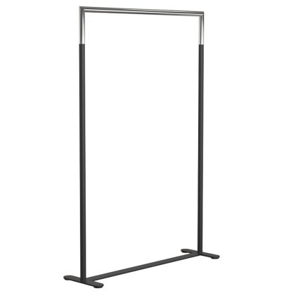 Portemanteau Bukto, Noir mat / inox poli, 100 cm