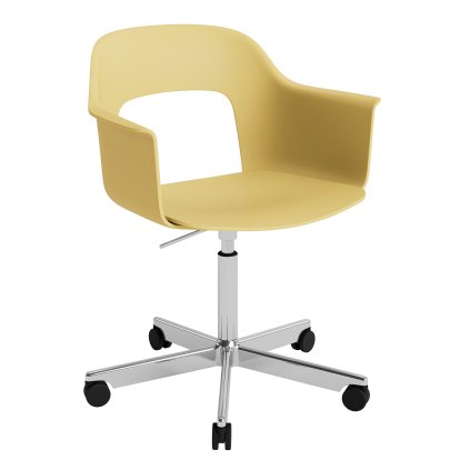Chaise pivotante Layout 241, Biscuits, Aluminium poli