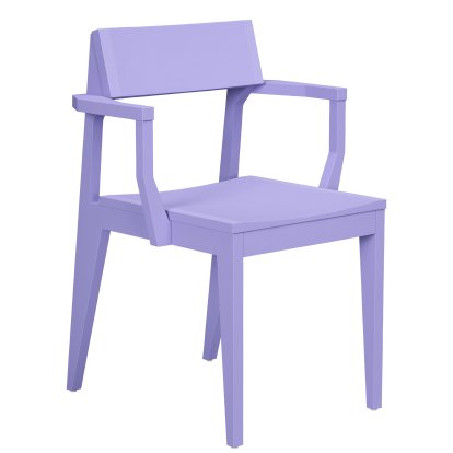 Chaise Schulz avec accotoirs, Non rembourré, Frêne lilas