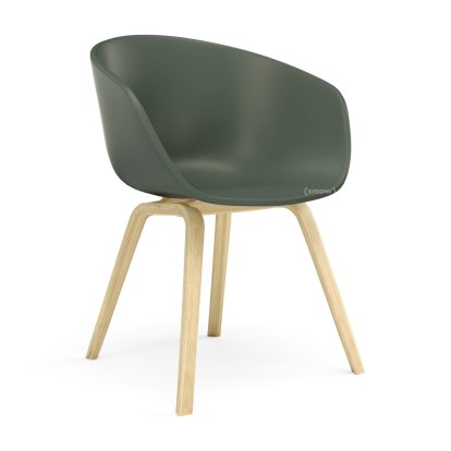 Chaise About A Chair AAC 22, Dusty green, Chêne savonné