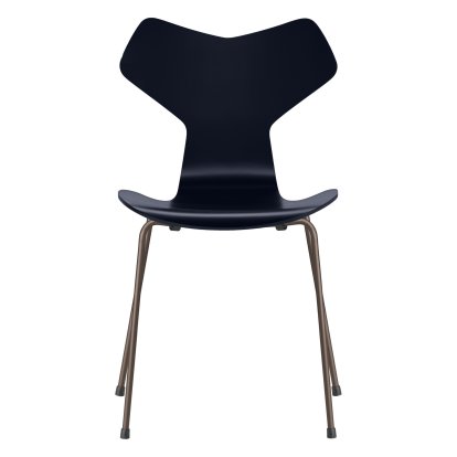 Chaise Grand Prix, Laqué, Bleu nuit, Brown bronze