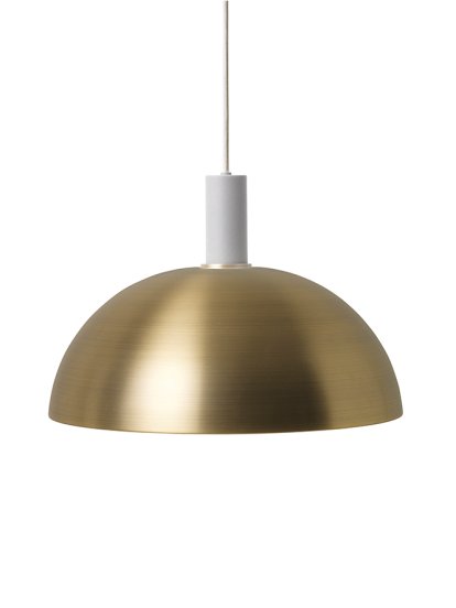 Collect Lighting, Bas, Gris clair, Dome, Laiton