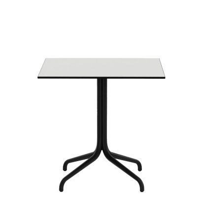 Table Belleville Outdoor, 75 x 75 cm, Matériau aggloméré blanc