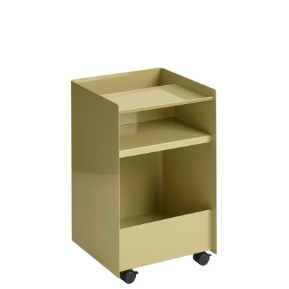 Caisson à roulettes Folded, H 61,5 cm, Gris foncé vert, Ouvert