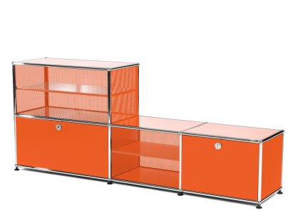Étagère-banc de vestiaire Type 2 USM Haller, Orange pur RAL 2004