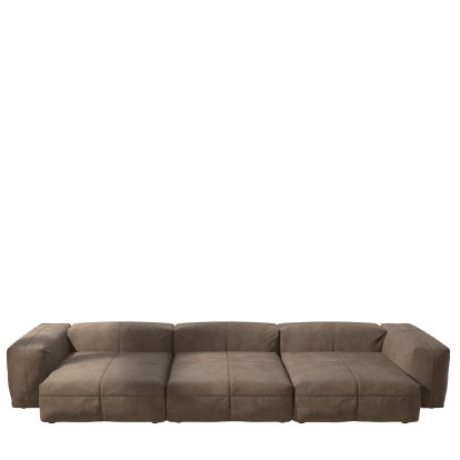 Vetsak Sofa Set 5, Cuir - Cacao, Sans coussin