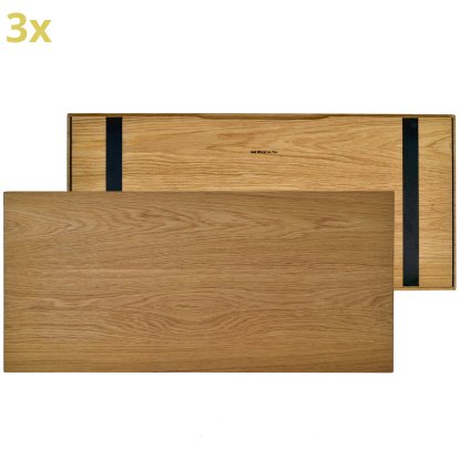 Plateau en bois pour étagères USM Haller, taille XL, 75 cm x 35 cm, Chêne, huilé naturel