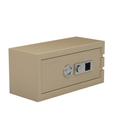 Coffre-fort Balzsafe CONNECT pour étagères USM Haller, 75 cm x 35 cm x 35 cm, Beige RAL 1019, Serrure électronique à combinaison avec clé de réinitialisation