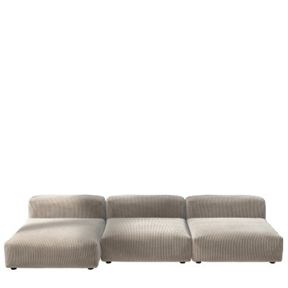 Vetsak Sofa Set 4, Cord velours - Platinum, Sans coussin