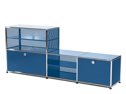 Étagère-banc de vestiaire Type 2 USM Haller, Bleu gentiane RAL 5010