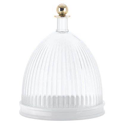 Cloche La Coupole, Transparent/blanc