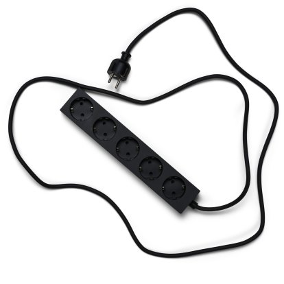 Multiprise Power Bar / Power Beam, 5 prises électriques, Gris anthracite, 2 m