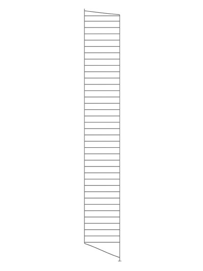 Échelle sur pied String System, Seul, 200 x 30 cm, Gris foncé