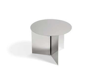 Table Slit, Acier, H 35,5 x Ø 45 cm, Polis miroir