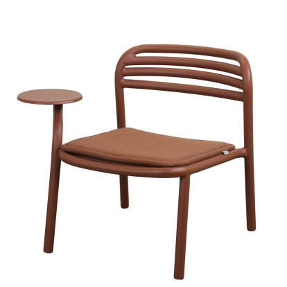 Fauteuil lounge Bliss avec table d'appoint, Rouge du désert, Rouge du désert