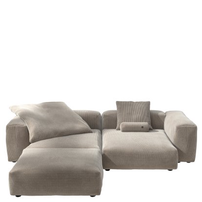 Vetsak Sofa Set 3, Cord velours - Platinum, Avec coussin