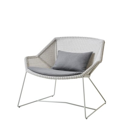 Fauteuil Breeze Lowback, Gris blanc, Natté - Gris