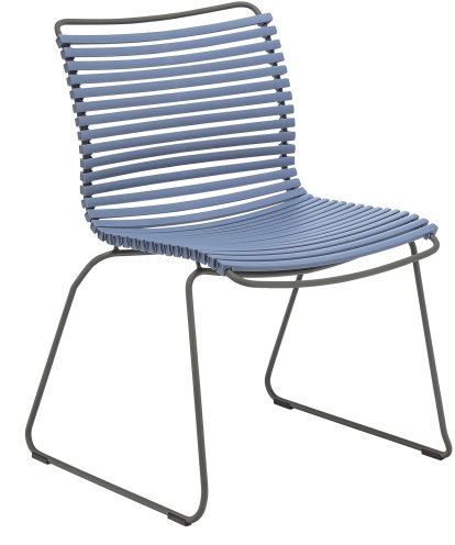 Chaise Click , Sans accotoirs, Bleu pigeon