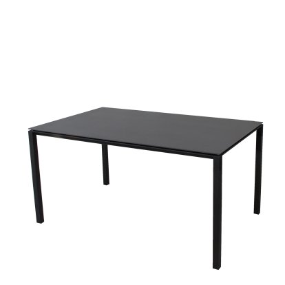 Table Pure, 150 cm x 90 cm, Noir fossile, Gris lave