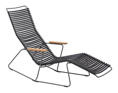 Chaise longue basculante Click, Noir