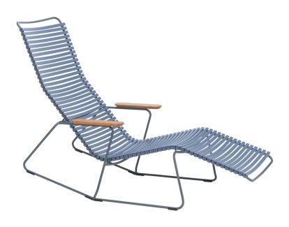 Chaise longue basculante Click, Bleu pigeon