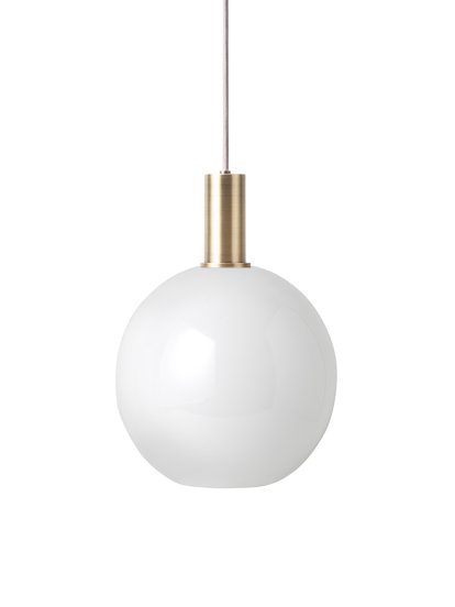 Collect Lighting, Bas, Laiton, Opal Sphere, Blanc