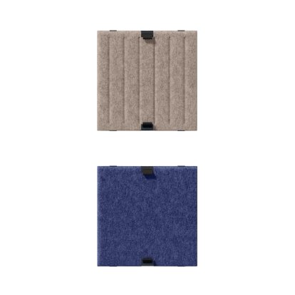 USM Haller Soft Panel Duo pour étagère USM, 35 cm x 35 cm, Taupe / Bleu foncé