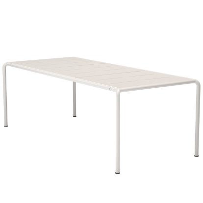 Table Avanti, 98 x 222 cm, Muted White, Aluminium