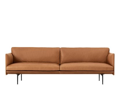 Canapé Outline , 3 places, Cuir cognac