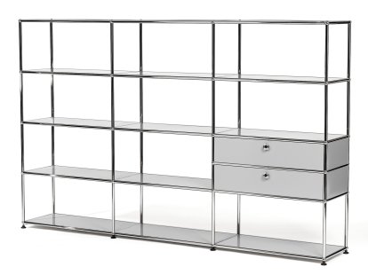 USM Haller Étagère de salon XL Type 2, Gris clair RAL 7035
