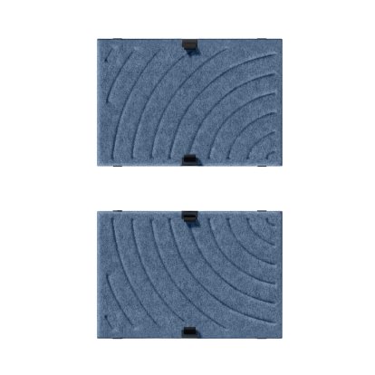 Soft Panel USM Haller Mono pour étagère USM, 50 cm x 35 cm, Bleu, Courbes