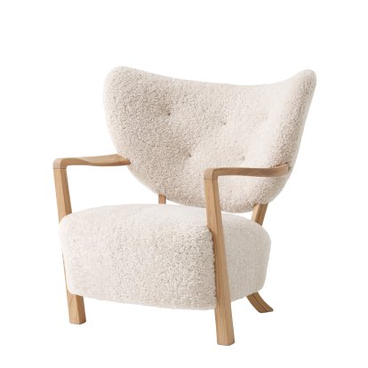Fauteuil Wulff, Peau de mouton, Chêne huilé
