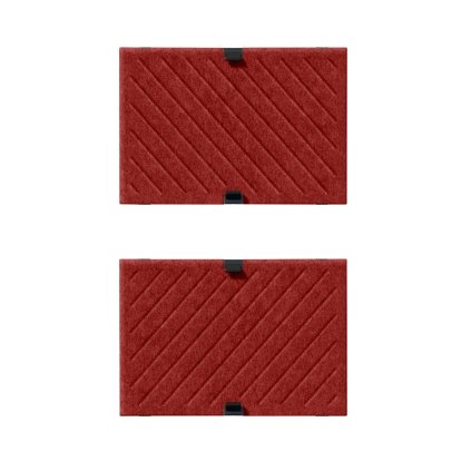 Soft Panel USM Haller Mono pour étagère USM, 50 cm x 35 cm, Rouge, Diagonales