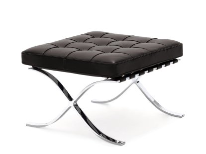 Tabouret Barcelona Relax, Cuir Venezia - marron foncé