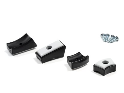 Patins pour chaises cantilever Thonet (set de 4), Noir (Téflon), Sans feutre