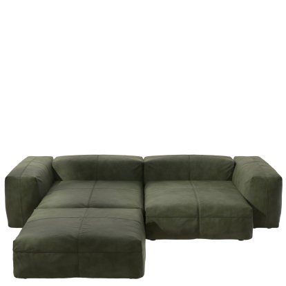 Vetsak Sofa Set 3, Cuir - Olive, Sans coussin