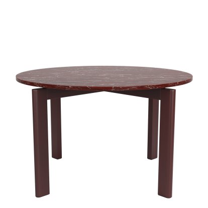 Table à manger After, Frêne bordeaux / marbre