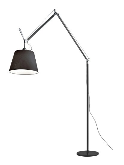 Tolomeo Mega Terra LED, Tissu noir, 42 cm