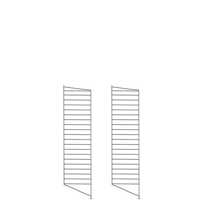 Échelle sur pied String System, Lot de 2, 115 x 30 cm, Brun foncé