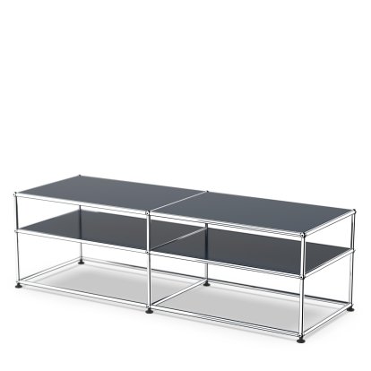 USM Haller table d'appoint type 1, Métal, Bleu acier RAL 5011