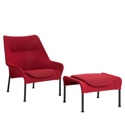 Fauteuil O2 Lounge, Avec repose-pieds, Lift red / black